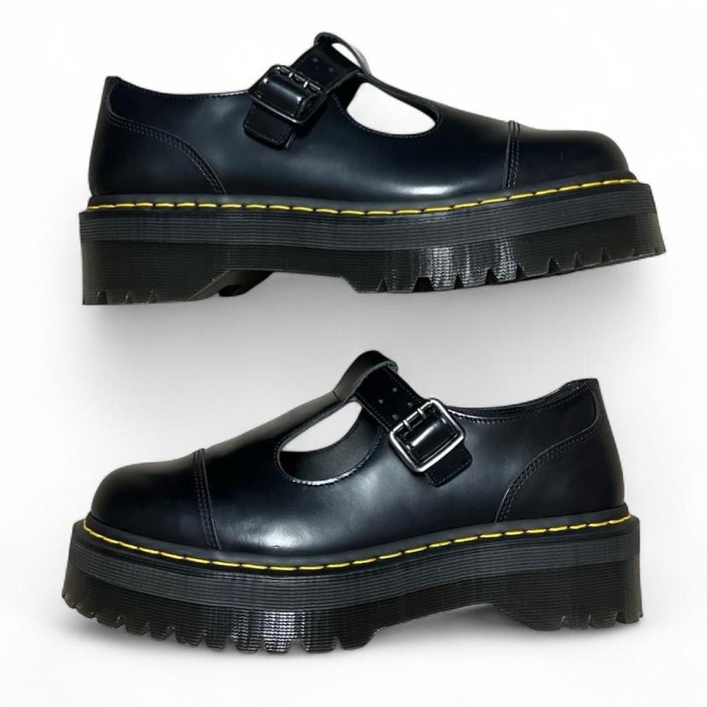 NWOT Dr. Martens Black Bethan Leather Platform Mary Janes
